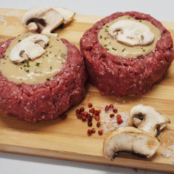 Mushroom Sauce & Mozzarella Sirloin Steak Bombs